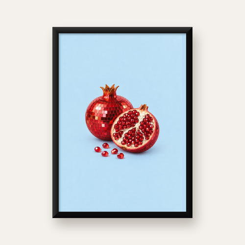 Modern Mozaik Nar İllüstrasyon Poster – Dijital Sanat