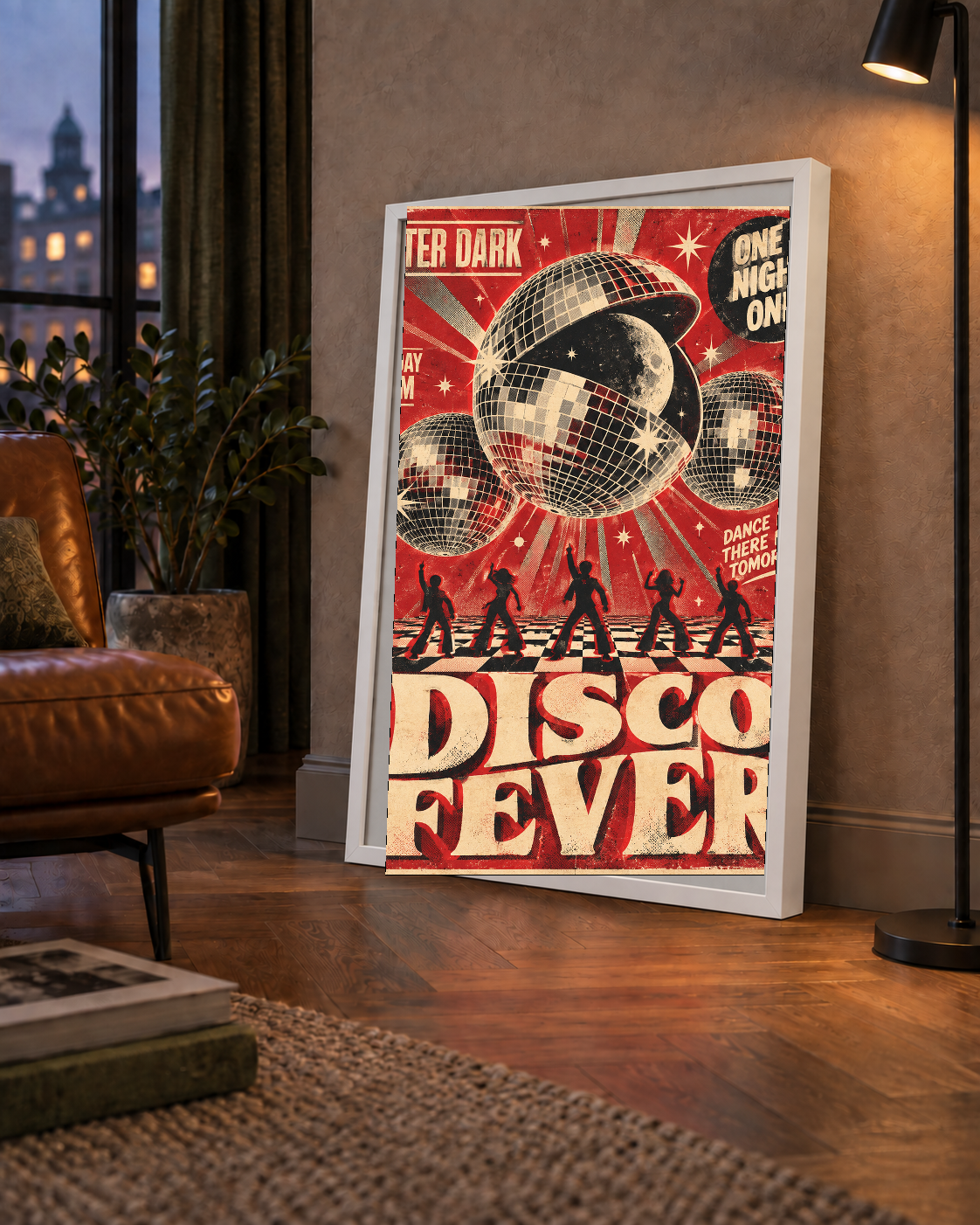 Retro Disco Poster – Pop Art Stil Dans Temalı Duvar Dekoru