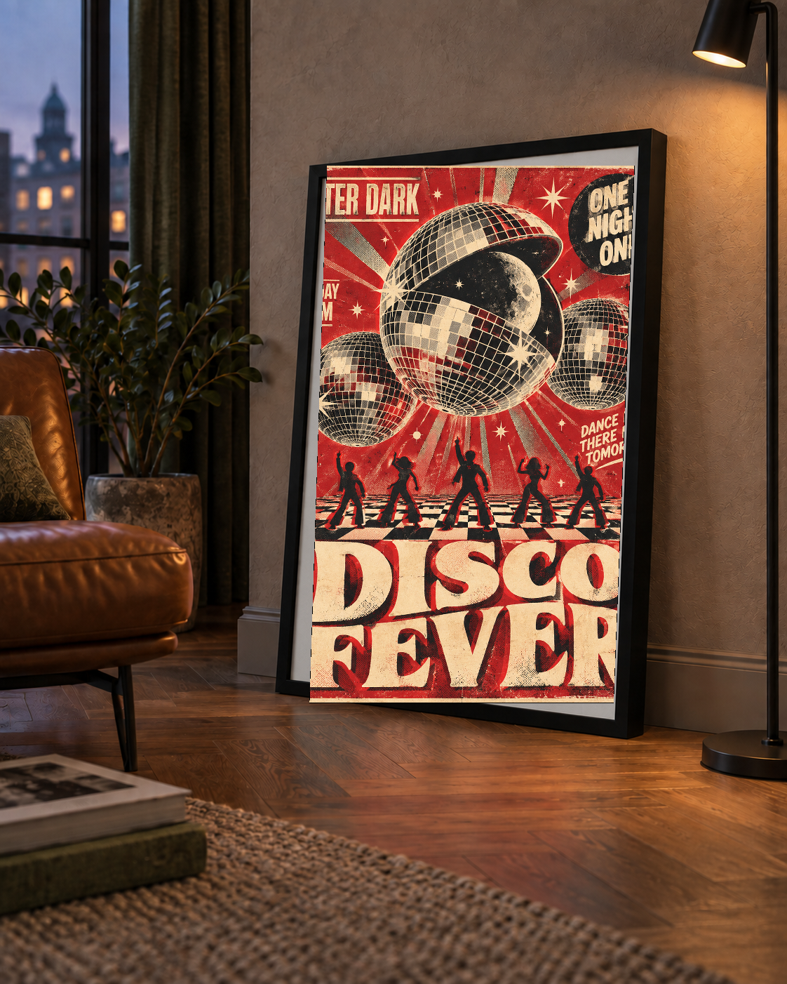 Retro Disco Poster – Pop Art Stil Dans Temalı Duvar Dekoru
