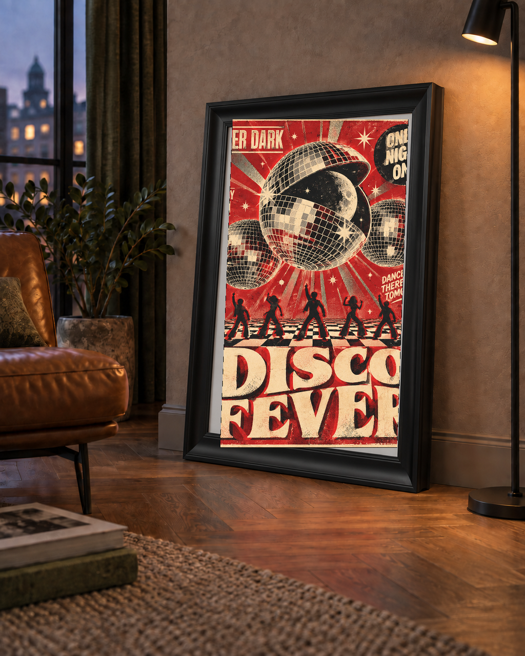 Retro Disco Poster – Pop Art Stil Dans Temalı Duvar Dekoru