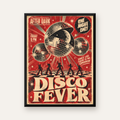 Retro Disco Poster – Pop Art Stil Dans Temalı Duvar Dekoru — Dikey baskı, düz siyah çerçeveli duvar posteri