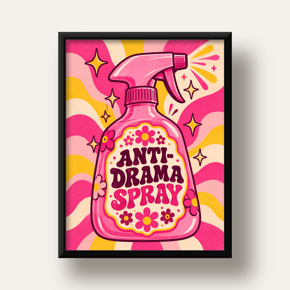 Anti-Drama Spray — siyah derin çerçeveli