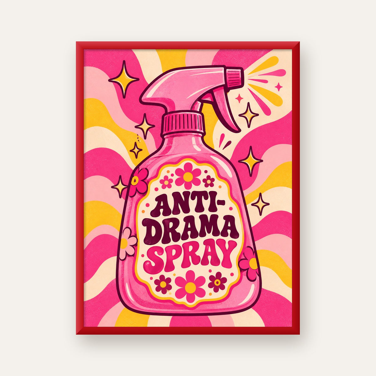Anti-Drama Spray — kırmızı çerçeveli