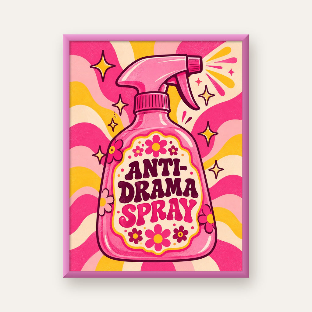 Anti-Drama Spray — pembe çerçeveli