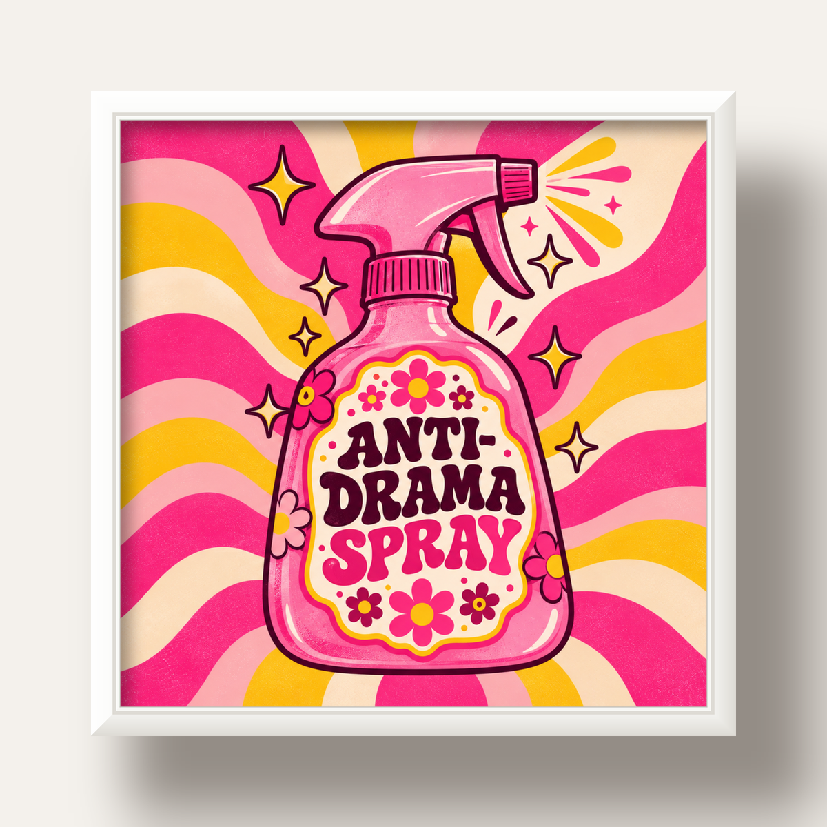 Anti-Drama Spray — beyaz derin çerçeveli