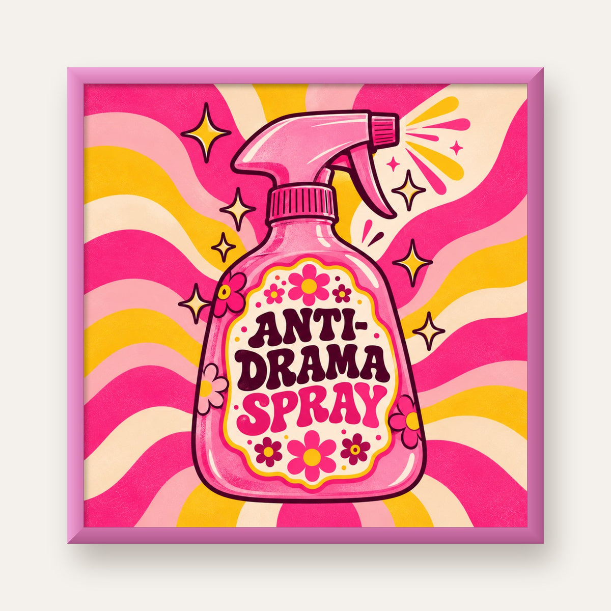 Anti-Drama Spray — pembe çerçeveli