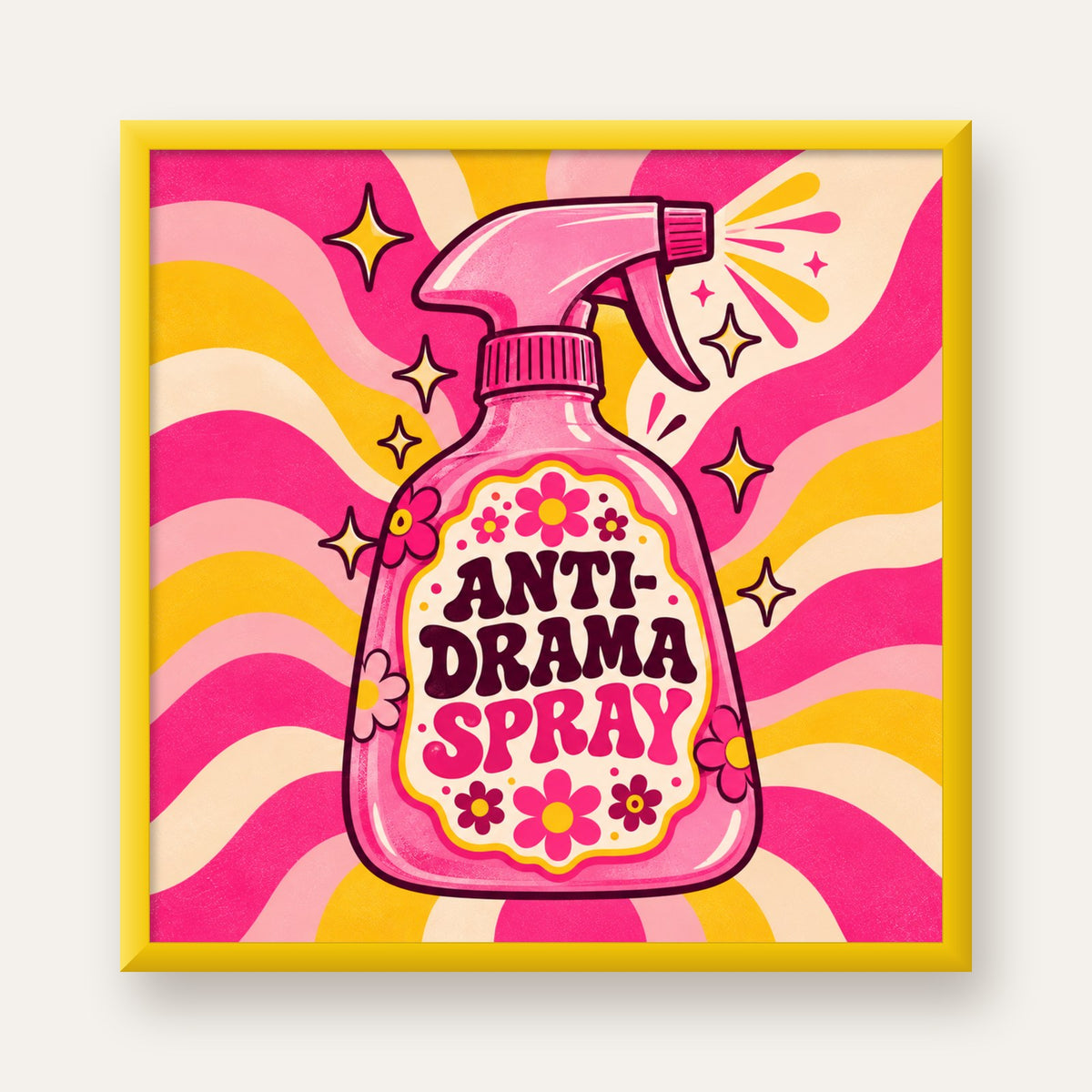 Anti-Drama Spray — sarı çerçeveli