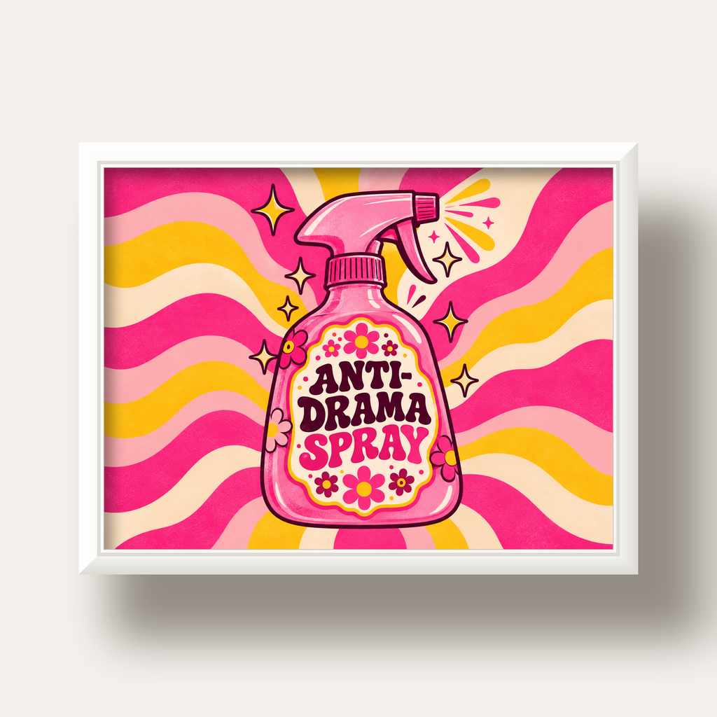Anti-Drama Spray — beyaz derin çerçeveli