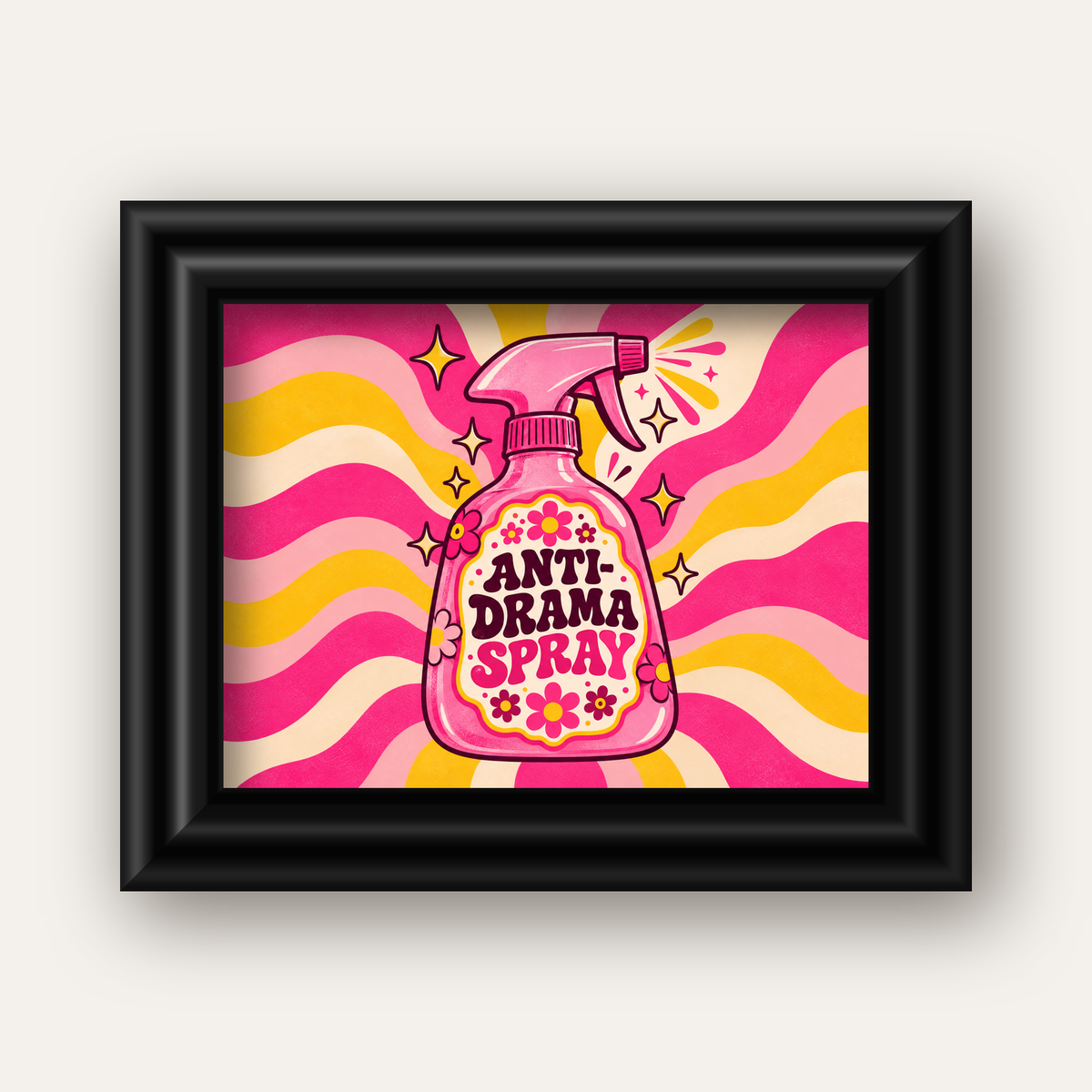 Anti-Drama Spray — siyah galeri çerçeveli