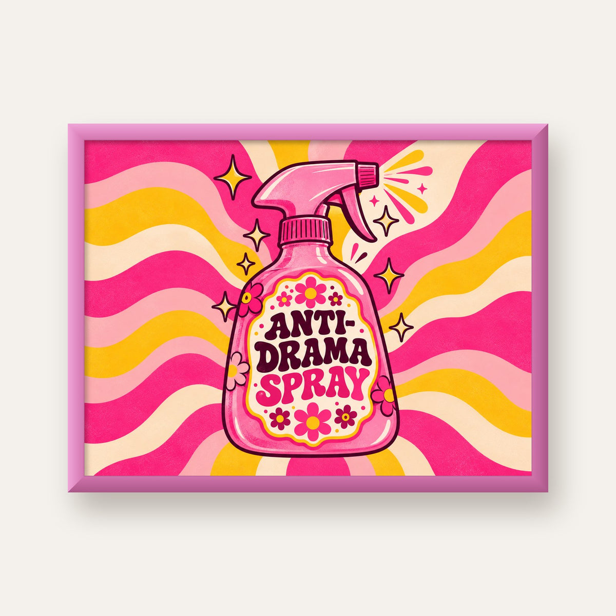 Anti-Drama Spray — pembe çerçeveli