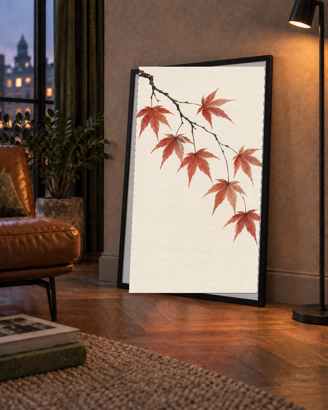 Japon Akçaağacı Dalı Poster – Minimalist Doğa Sanatı Baskı