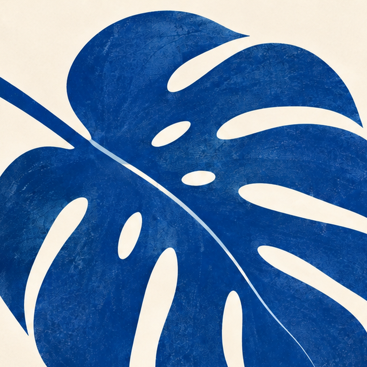 Soyut Yaprak ve Güneş Minimalist Poster – Modern Dijital Baskı — baskının yakın çekimi, kâğıt dokusu ve renk detayı