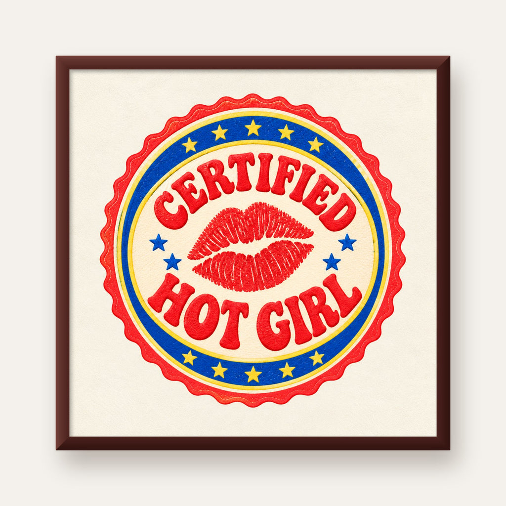 Certified Hot Girl — ceviz çerçeveli