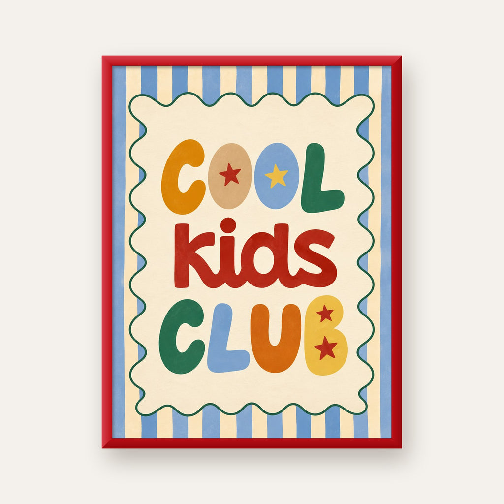 Cool Kids Club — kırmızı çerçeveli