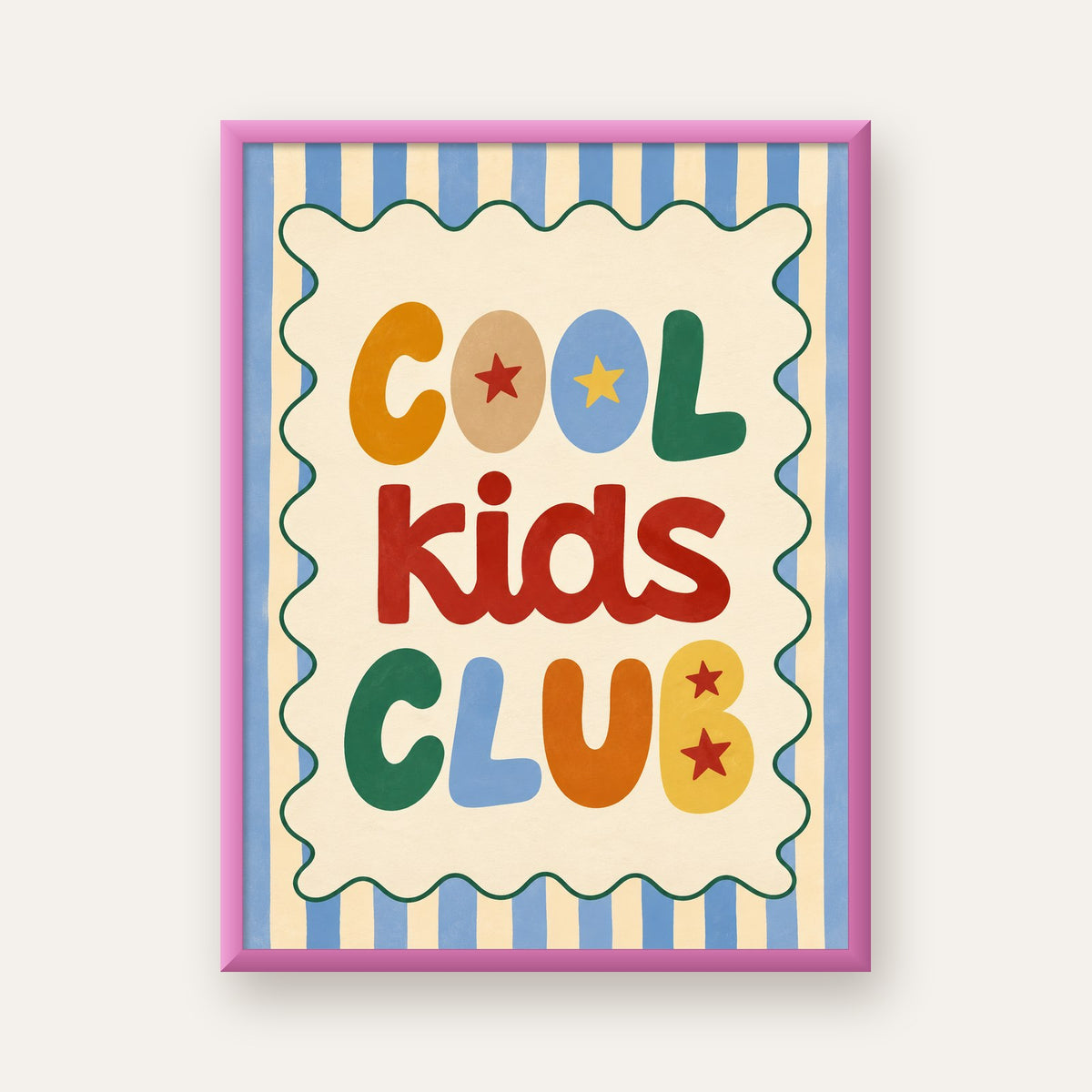 Cool Kids Club — pembe çerçeveli