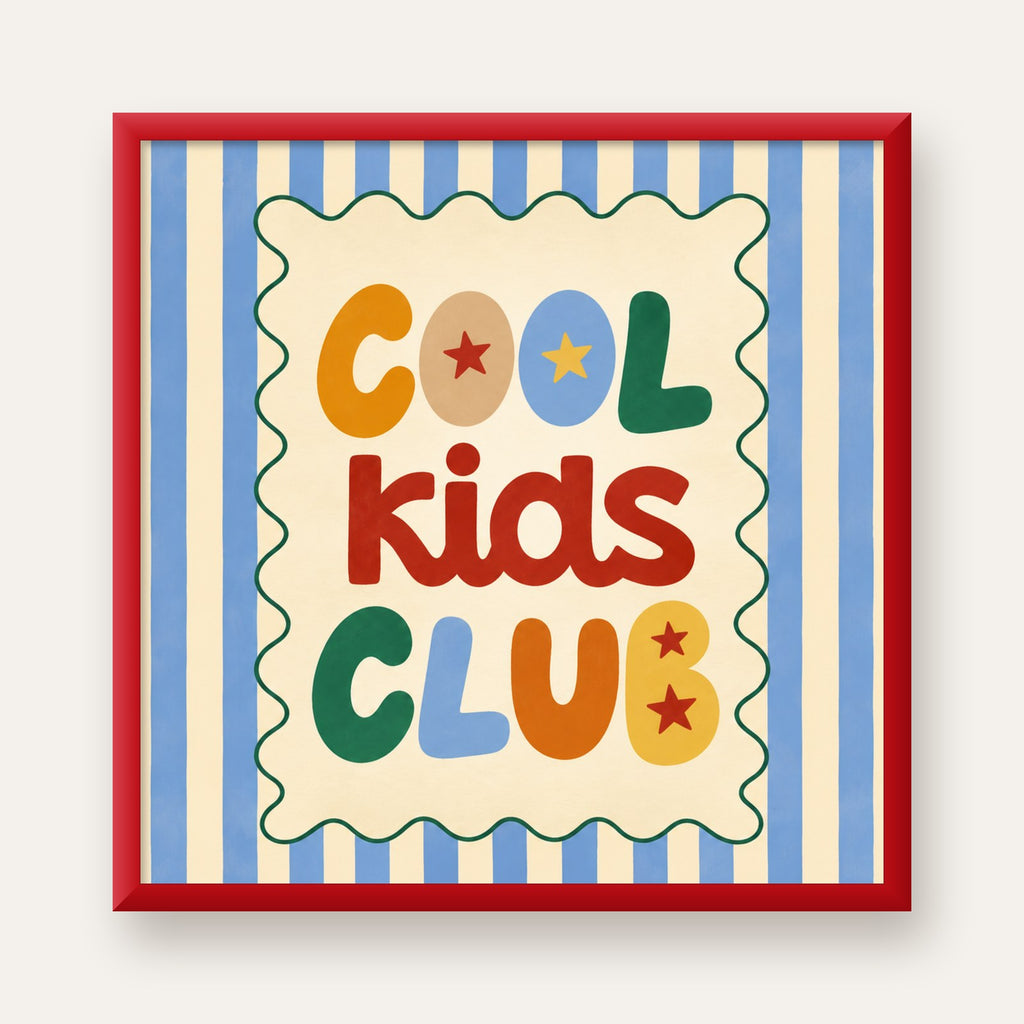 Cool Kids Club — kırmızı çerçeveli