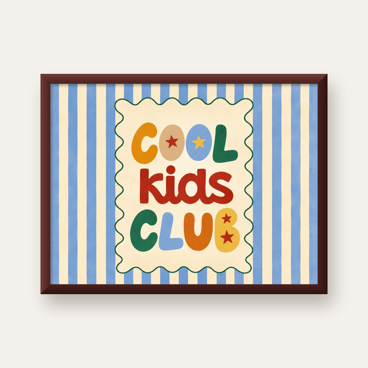 Cool Kids Club — ceviz çerçeveli