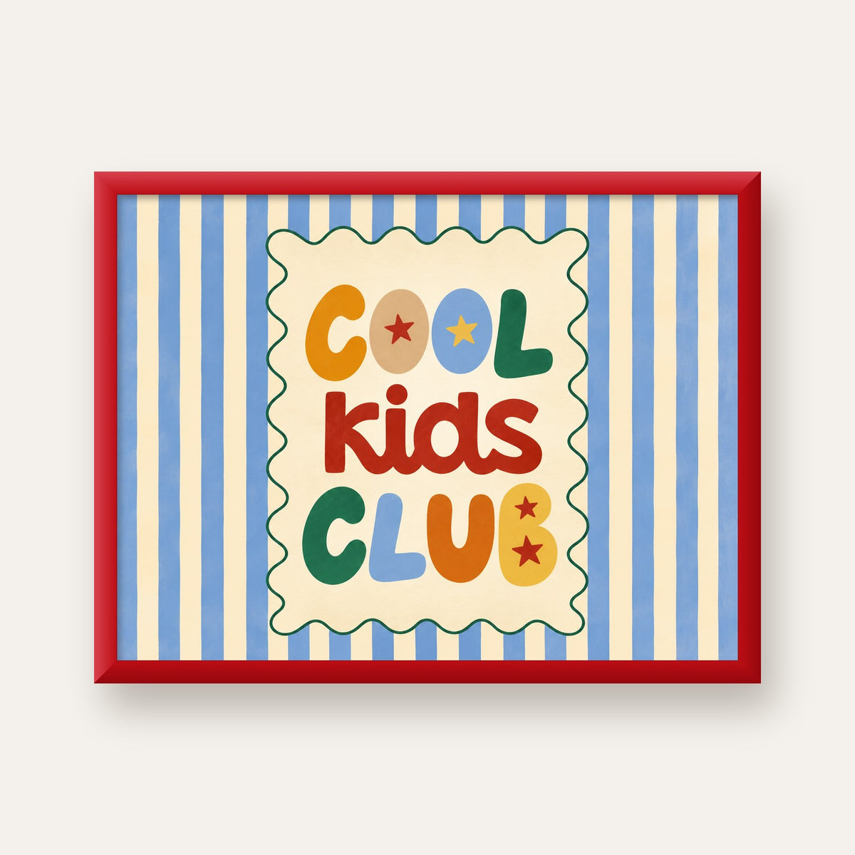 Cool Kids Club — kırmızı çerçeveli