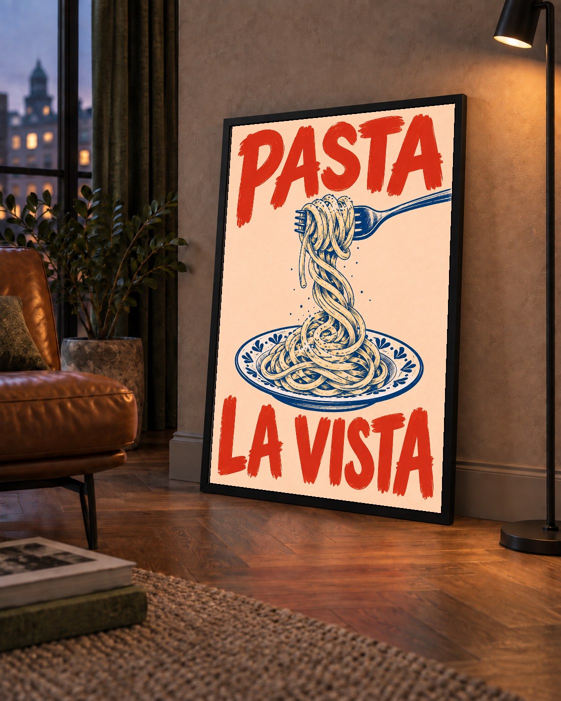PASTA LA VISTA Retro Spagetti Poster – Mutfak Duvar Dekoru