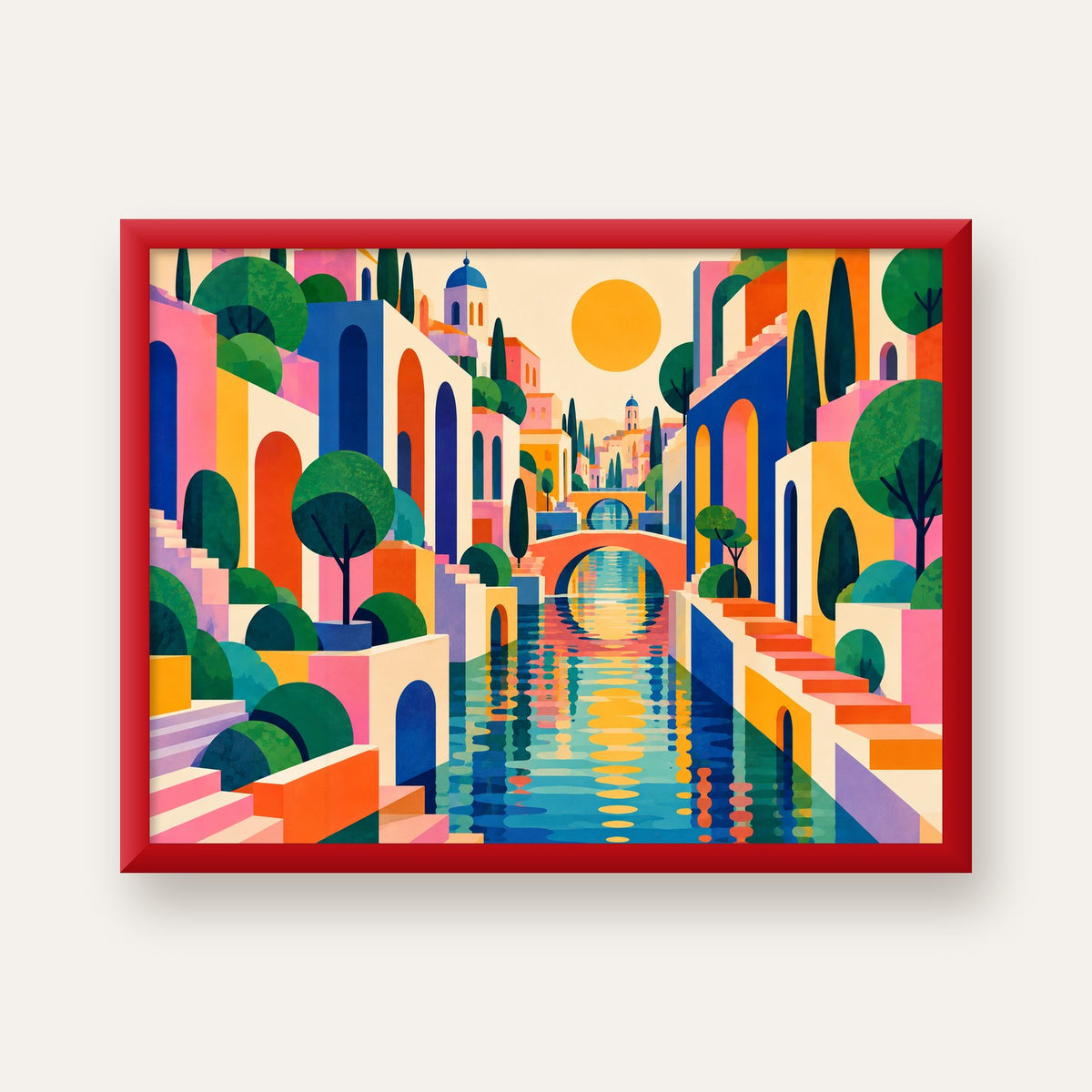 Hayalî Kanal Şehri — kırmızı çerçeveli