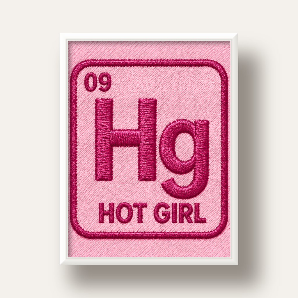 HG — Hot Girl — beyaz derin çerçeveli