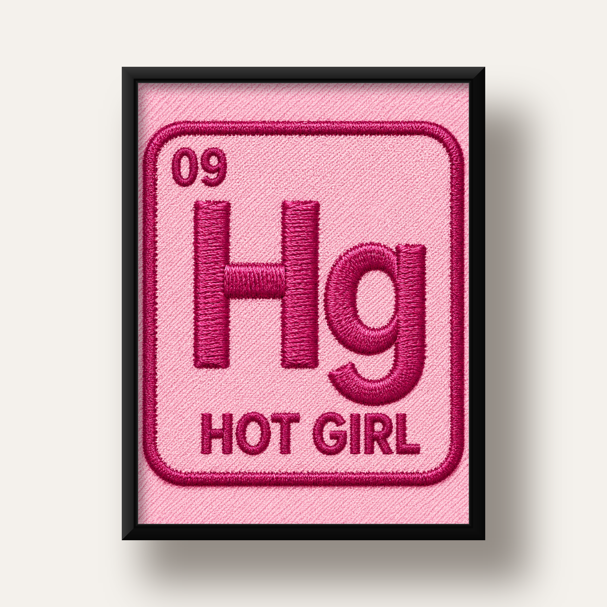 HG — Hot Girl — siyah derin çerçeveli