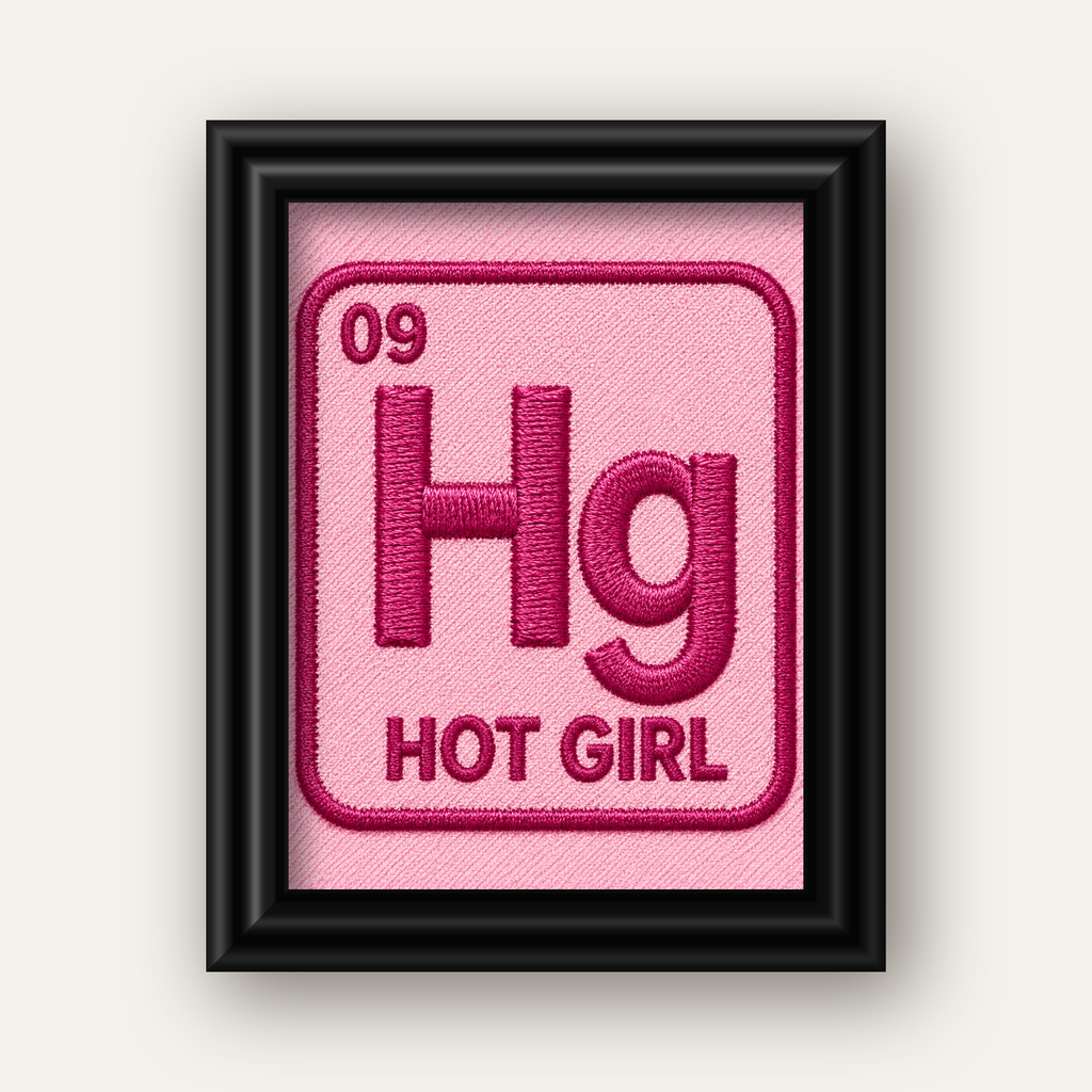HG — Hot Girl — siyah galeri çerçeveli