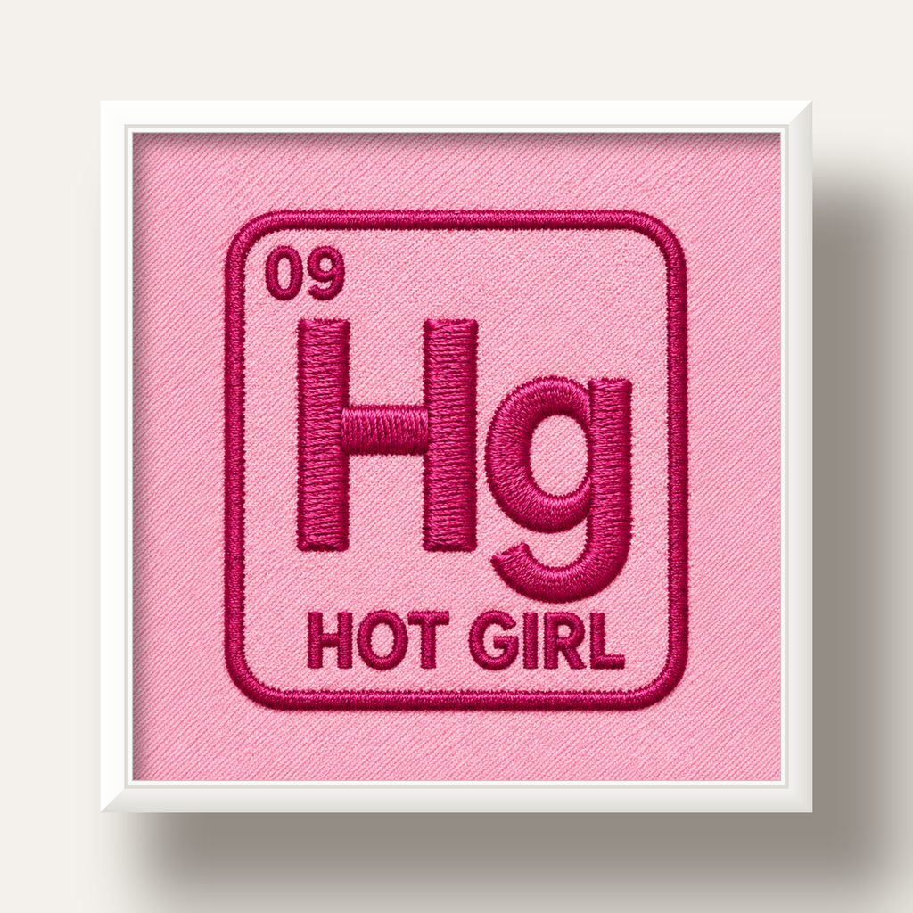 HG — Hot Girl — beyaz derin çerçeveli