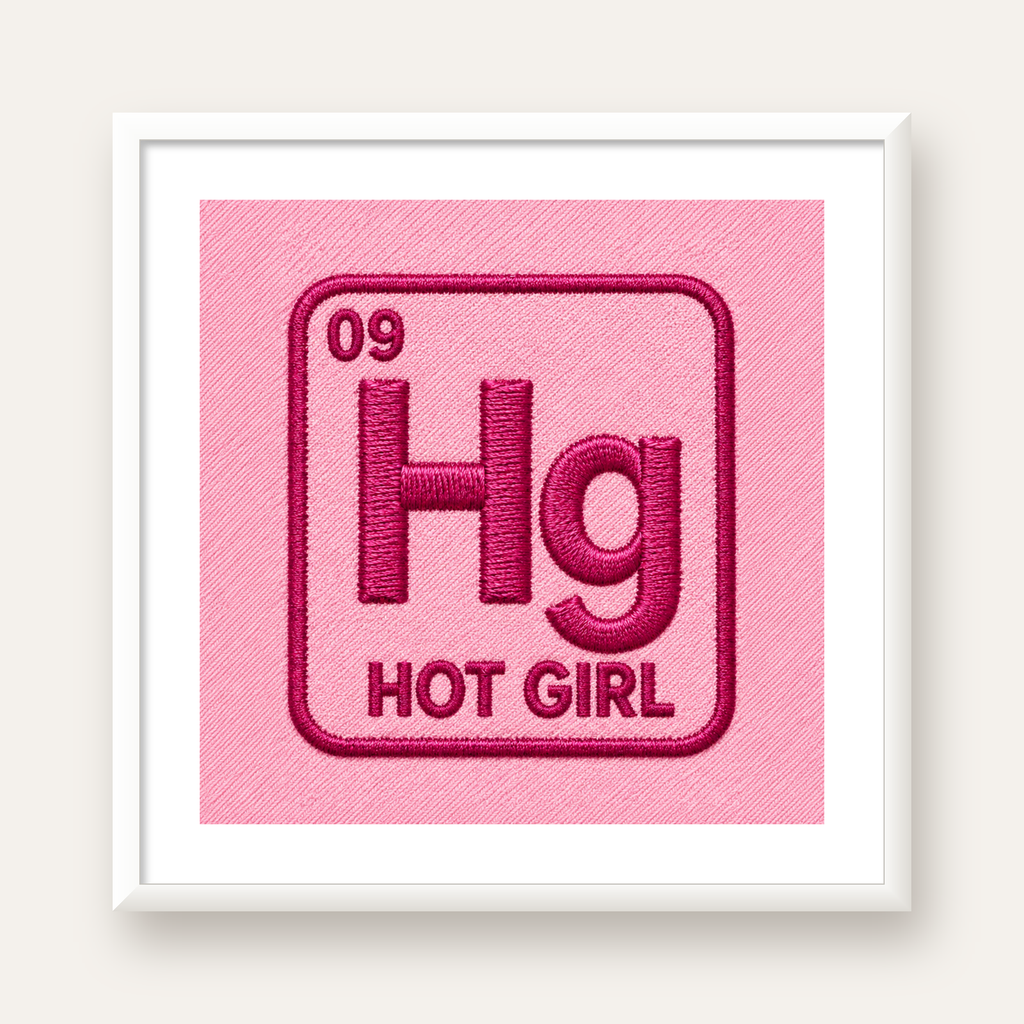 HG — Hot Girl — beyaz çerçeveli kare poster