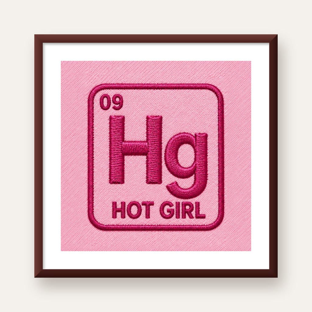 HG — Hot Girl — ceviz çerçeveli paspartulu
