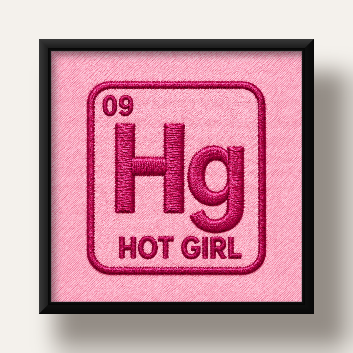 HG — Hot Girl — siyah derin çerçeveli