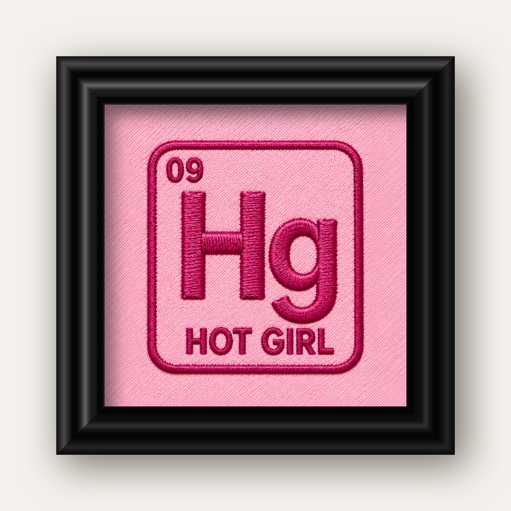 HG — Hot Girl — siyah galeri çerçeveli