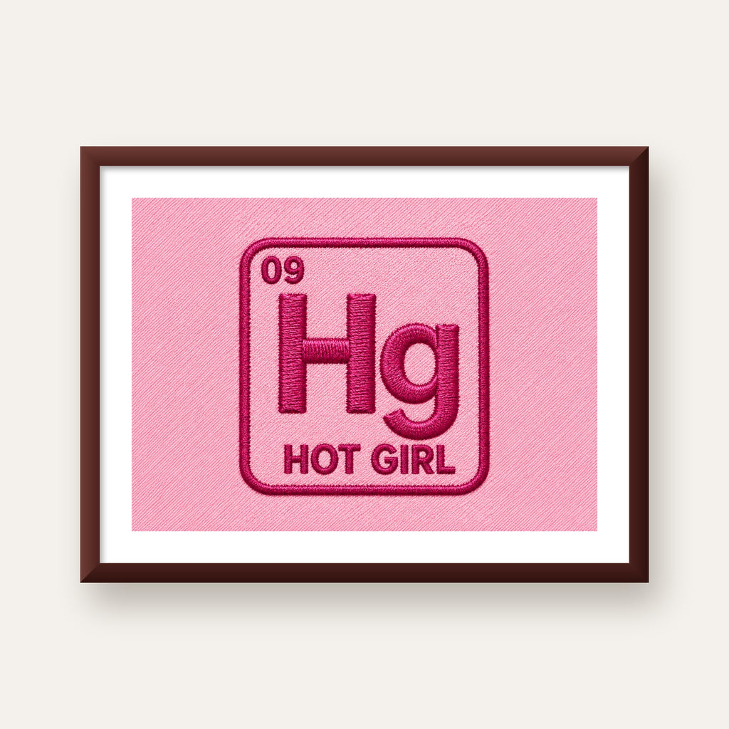 HG — Hot Girl — ceviz çerçeveli paspartulu