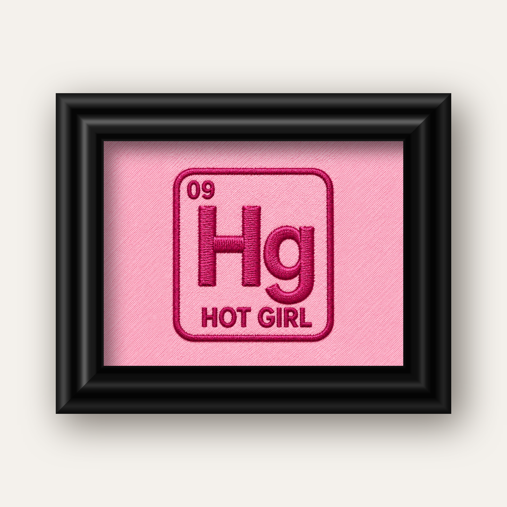 HG — Hot Girl — siyah galeri çerçeveli