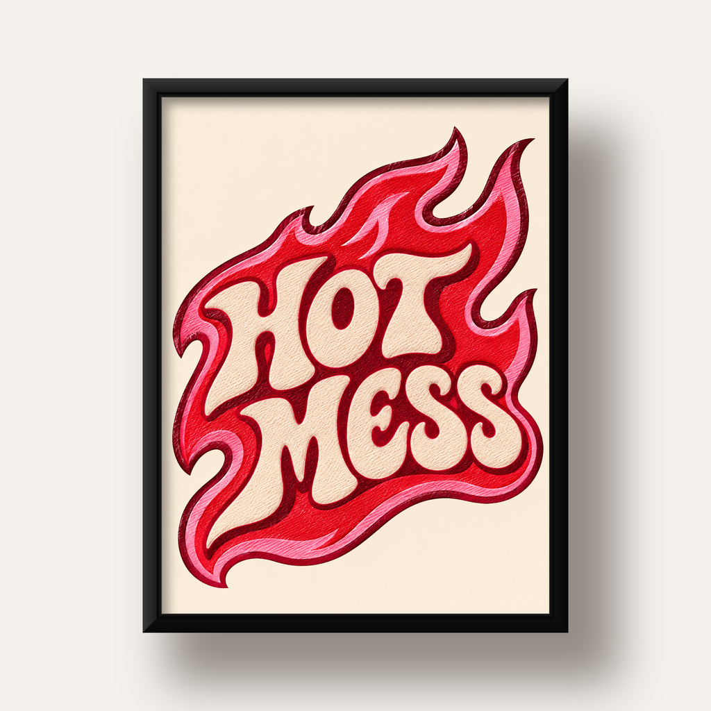 Hot Mess — siyah derin çerçeveli
