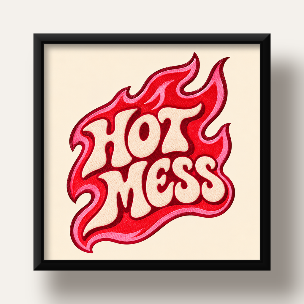 Hot Mess — siyah derin çerçeveli