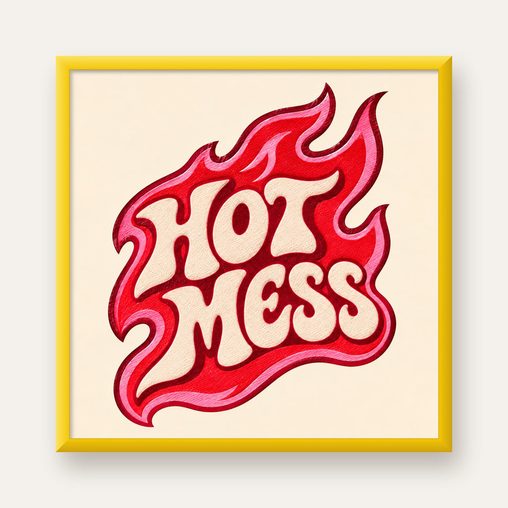 Hot Mess — sarı çerçeveli
