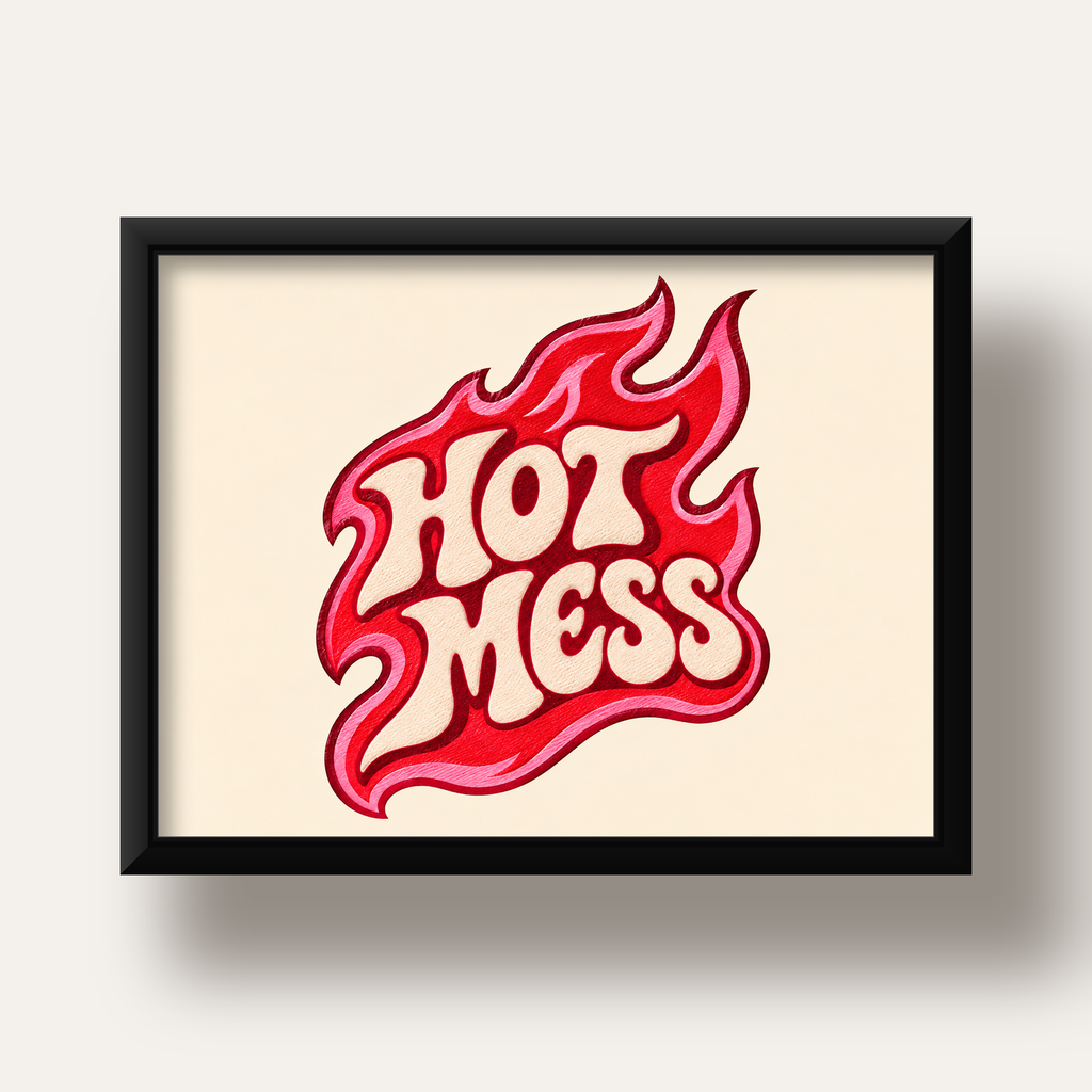 Hot Mess — siyah derin çerçeveli