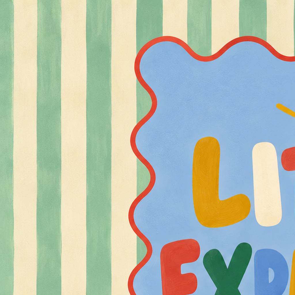 Little Explorers Club Çocuk Odası Poster Sanat Baskısı — baskının yakın çekimi, kâğıt dokusu ve renk detayı