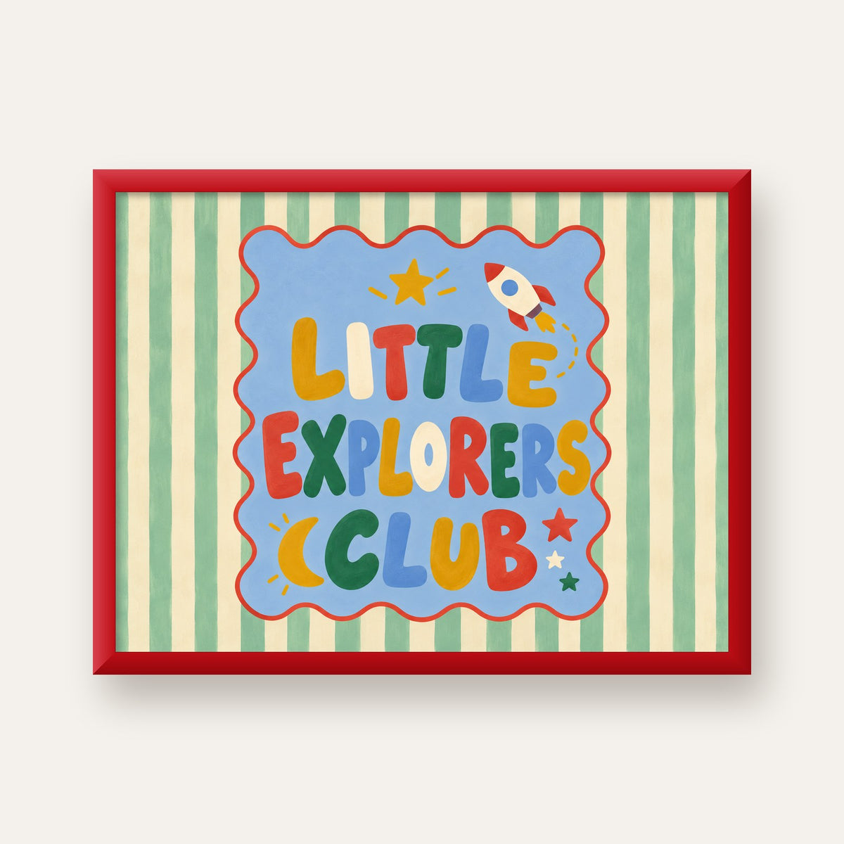 Little Explorers Club — kırmızı çerçeveli
