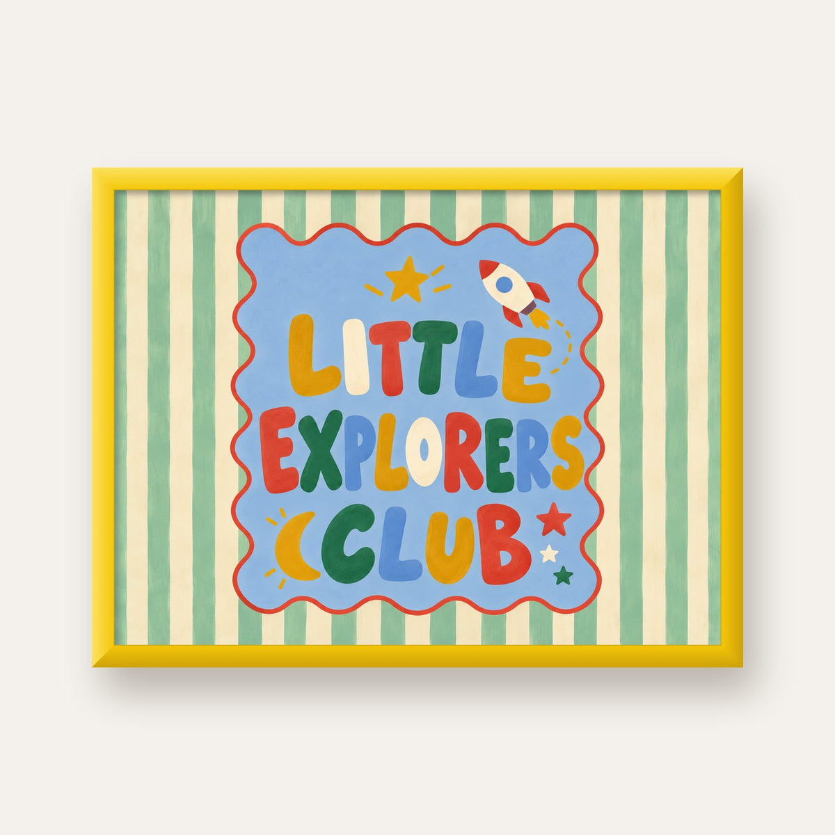 Little Explorers Club — sarı çerçeveli