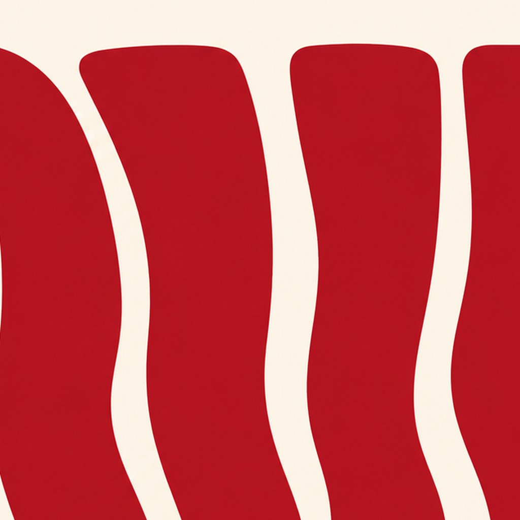 Dalgalı Kırmızı LOVE Yazılı Retro Minimal Poster — baskının yakın çekimi, kâğıt dokusu ve renk detayı