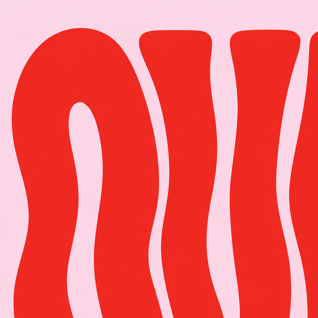LOVE Yazılı Modern Tipografik Kırmızı Poster Baskı — baskının yakın çekimi, kâğıt dokusu ve renk detayı