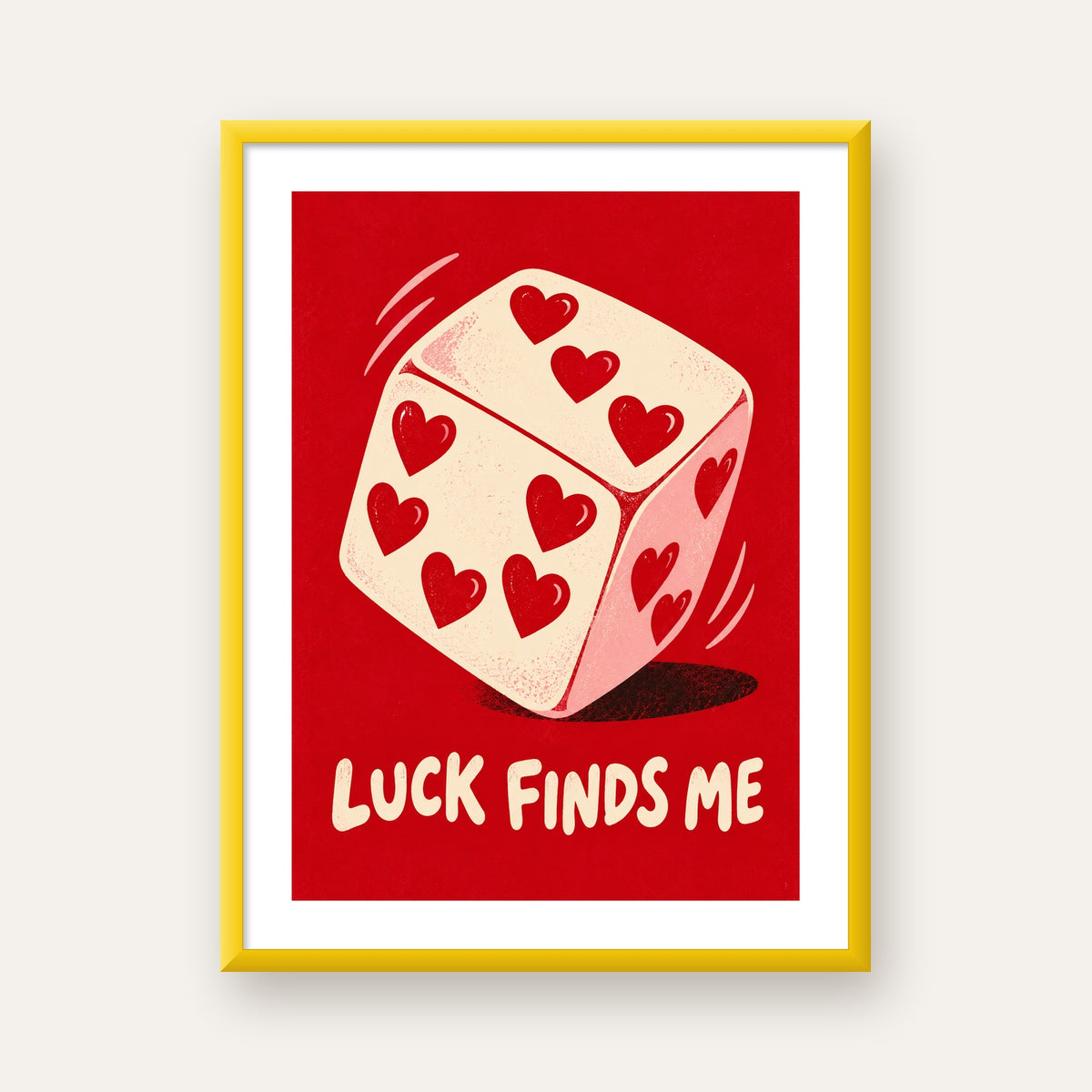 Luck Finds Me — Kalpli Zar — sarı çerçeveli paspartulu