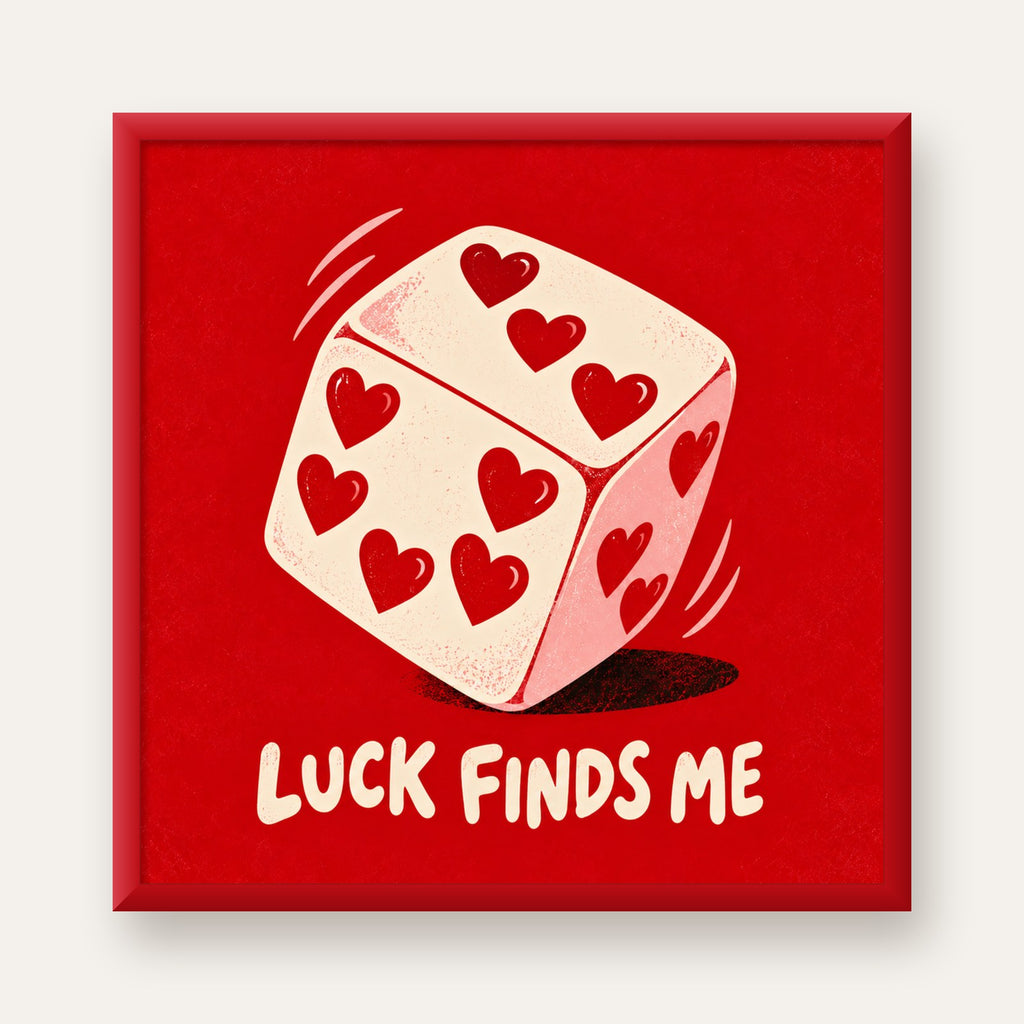 Luck Finds Me — Kalpli Zar — kırmızı çerçeveli