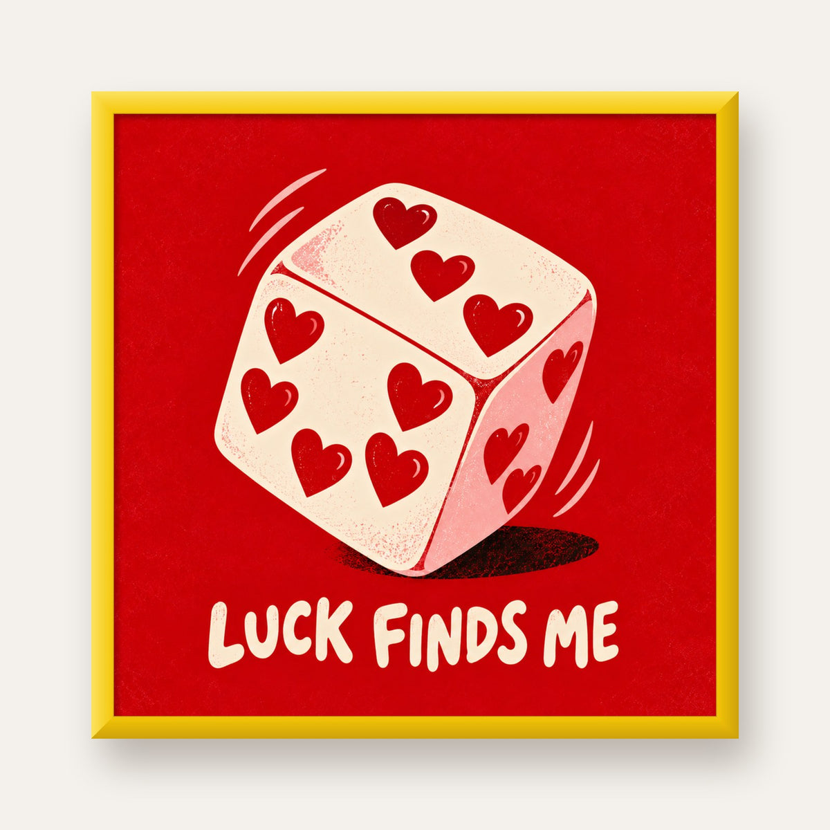Luck Finds Me — Kalpli Zar — sarı çerçeveli
