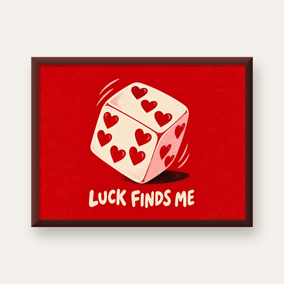 Luck Finds Me — Kalpli Zar — ceviz çerçeveli