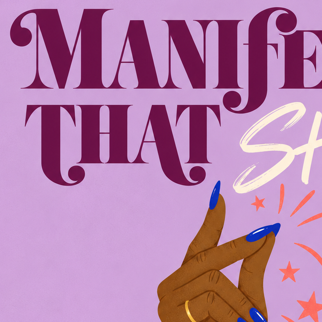 Manifest That Sh*t Motive Edici Modern Poster — baskının yakın çekimi, kâğıt dokusu ve renk detayı