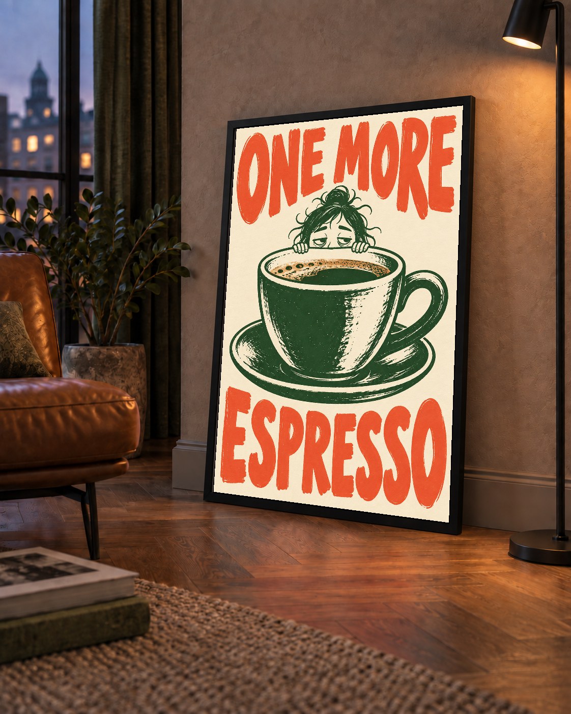 One More Espresso Mizahi Retro Kahve Posteri