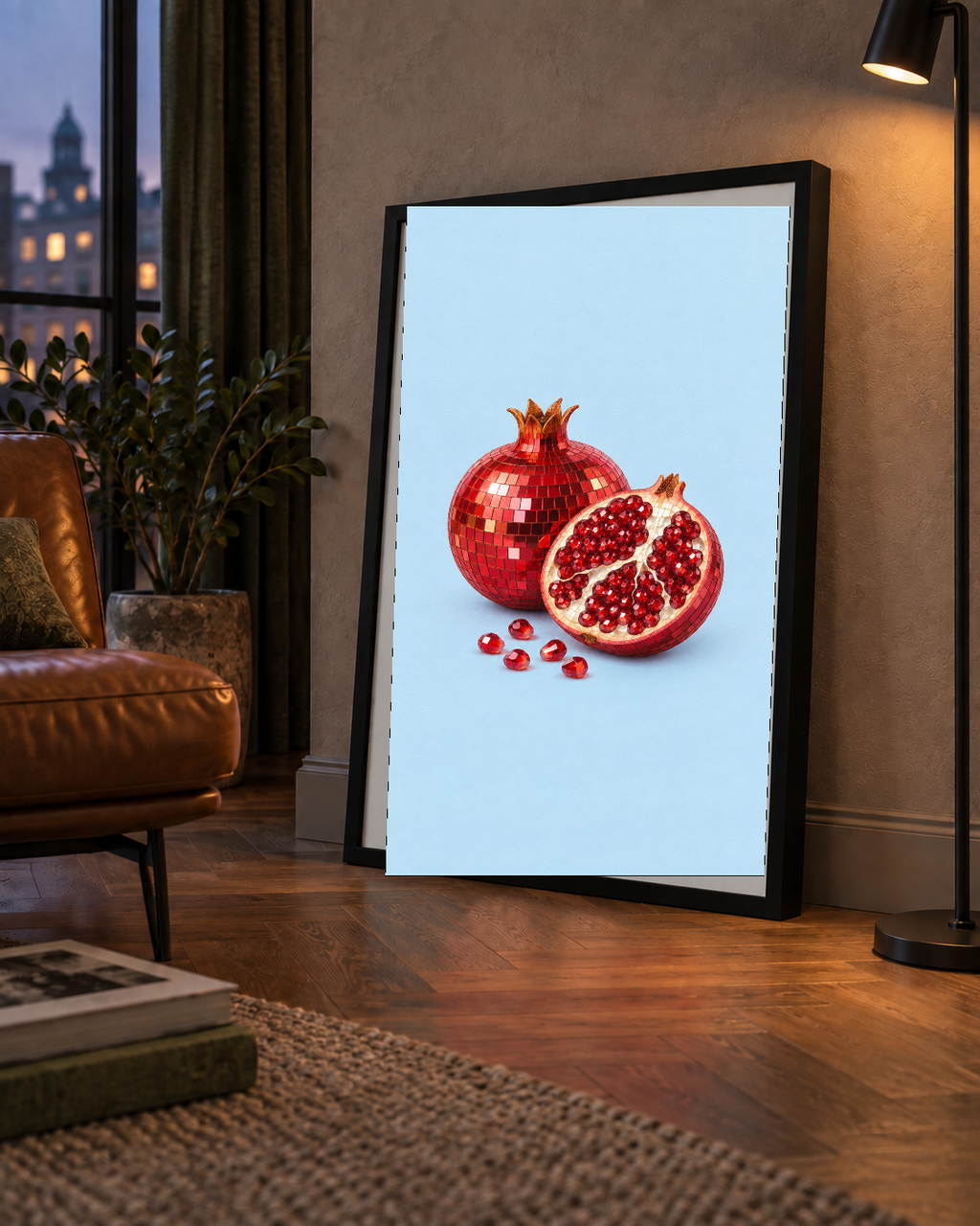 Modern Mozaik Nar İllüstrasyon Poster – Dijital Sanat